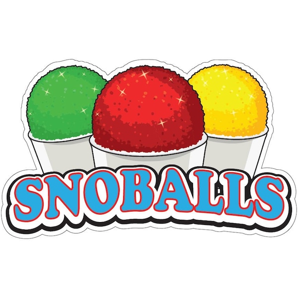 Snoballs Decal Concession Stand Food Truck Sticker, D-DC-24 Snoballs19